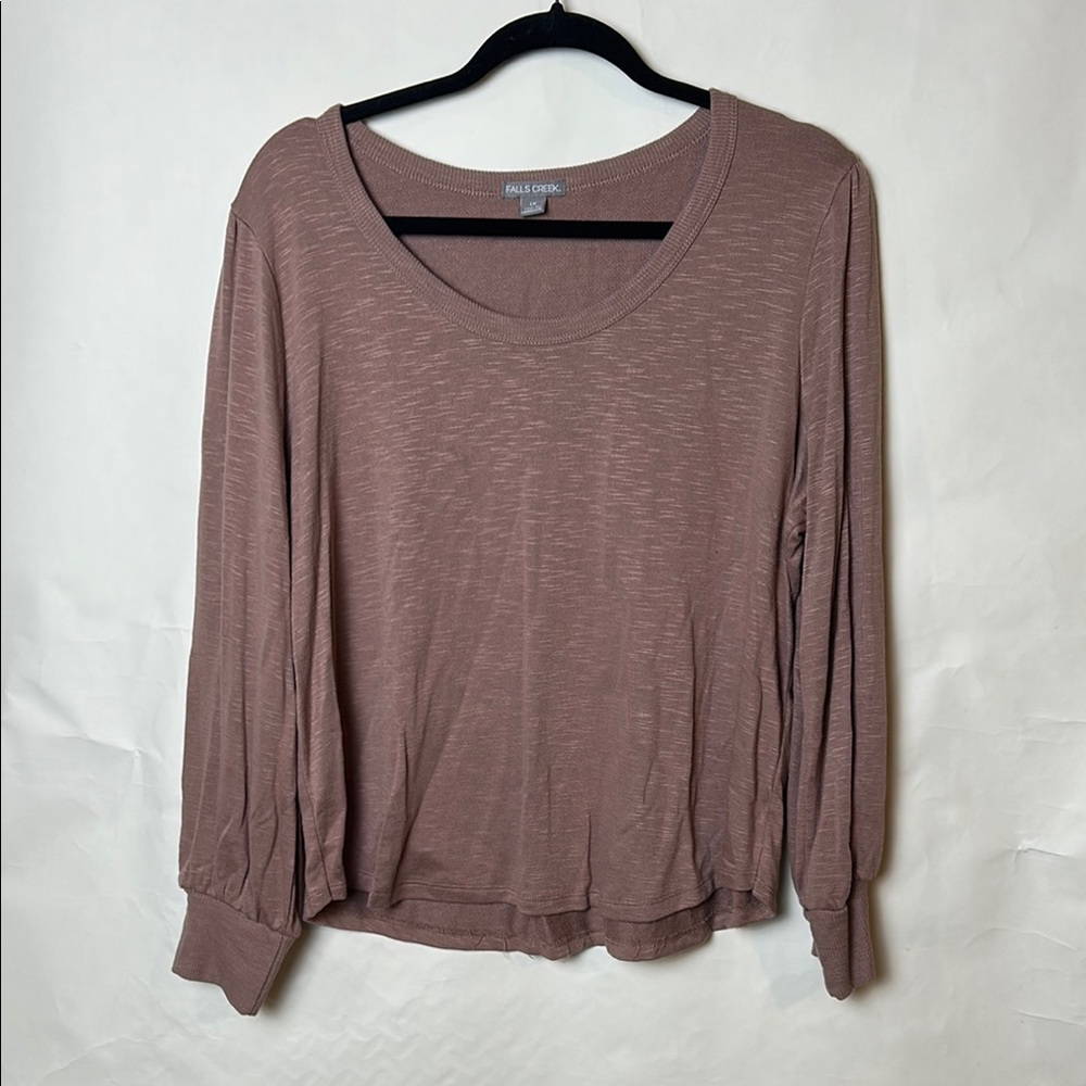 Falls Creek Relaxed Pink Long Sleeve Blouse